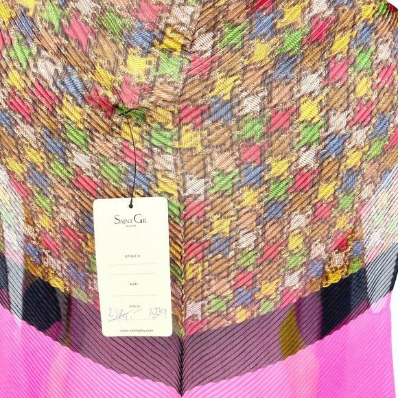 Saints Gil Womens Multicolor Asymmetrical Hem Open Front Sheer Cardigan Size OS - Picture 10 of 10